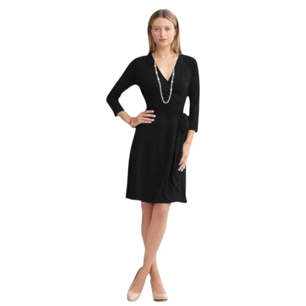 Banana Republic Gemma Wrap Dress In Black Sz XS